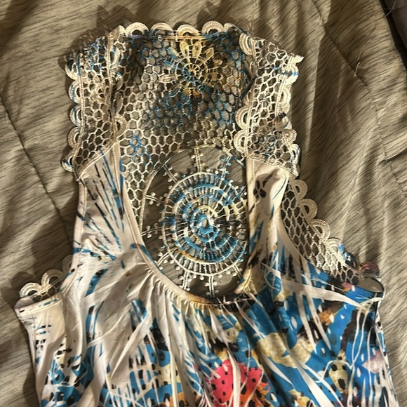 Hawaiian Print Mini Dress Women’s Medium - Picture 4 of 5